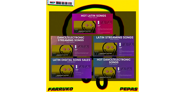 Lee más sobre el artículo FARRUKO y su éxito mundial “PEPAS” arrasan en las listas de Billboard con cinco #1’s esta semana